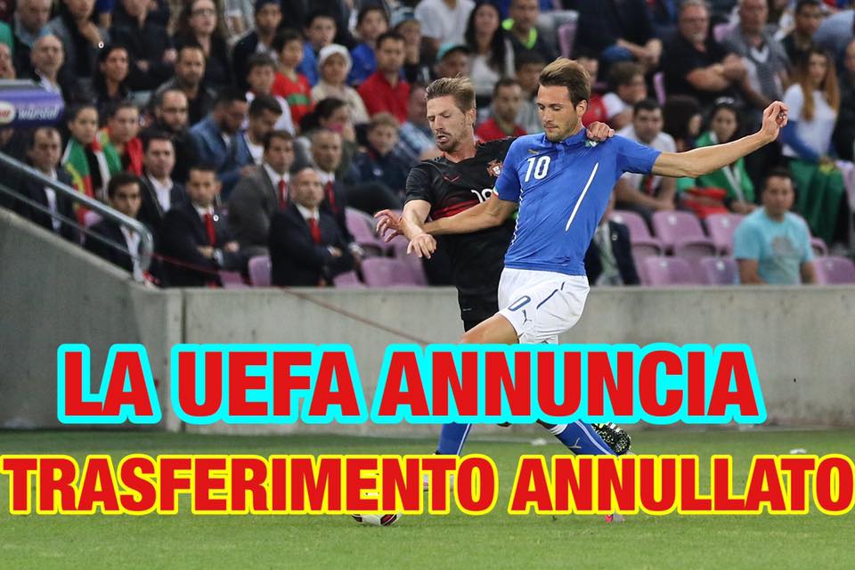 LA UEFA ANNUNCIA: ''TRASFERIMENTO ANNULLATO PER 14 SECONDI DI RITARDO'' - 06/09/2017