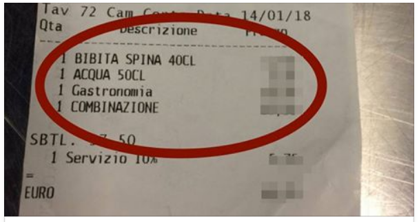 IL BAR PEGGIORE DI ROMA: IL CONTO ESORBITANTE PER PRANZO IN DUE - 23/01/2018
