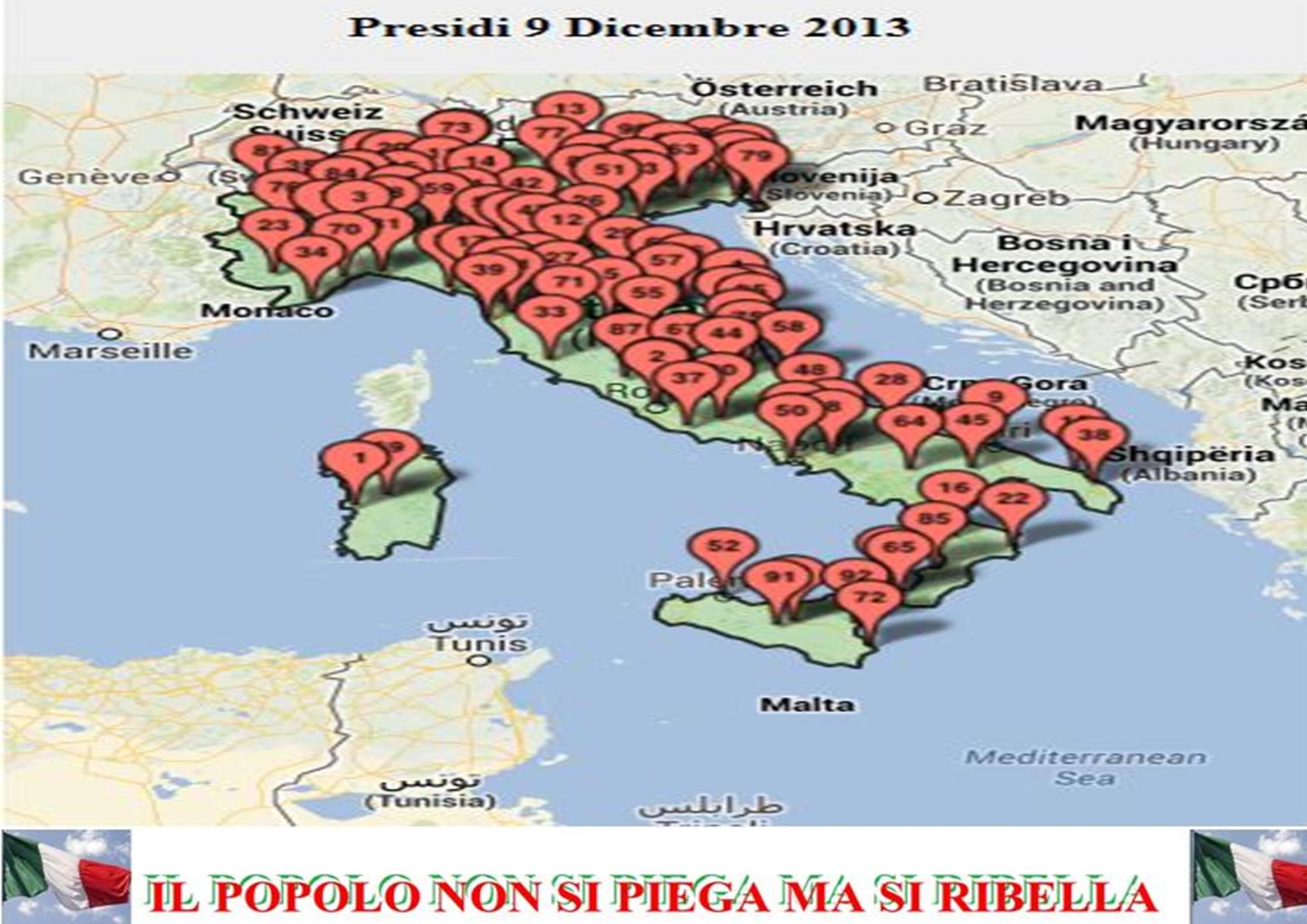 ITALIANI TUTTI: QUI TROVATE TUTTI  I PRESIDI DEL 9 DICEMBRE 2013 - 06/12/2013