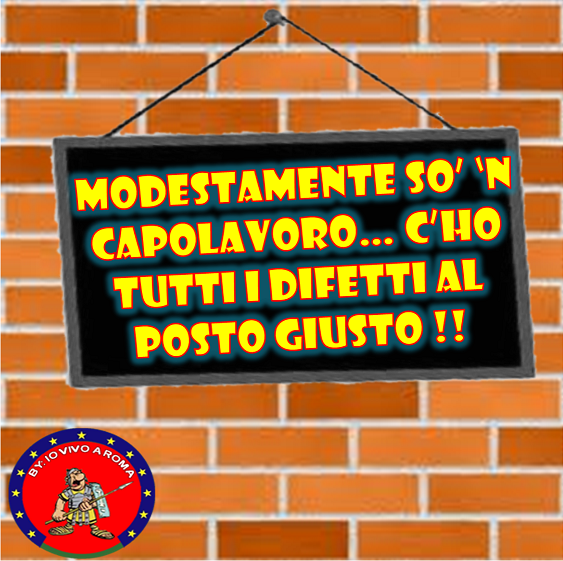 MODESTAMENTE SO' 'N CAPOLAVORO… C'HO TUTTI I DIFETTI AL POSTO GIUSTO !! - 02/04/2012
