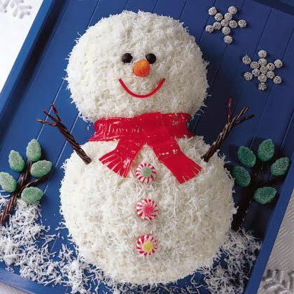 TORTA PUPAZZO DI NEVE CON LA CREMA DI CIOCCOLATO - 16/12/2013