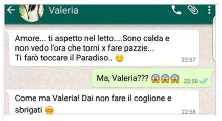 ''NON VEDO L'ORA DI FARTI TOCCARE IL PARADISO, TI ASPETTO NEL LETTO...''. LA CONCLUSIONE E' DA GUINNESS - 30/11/2015