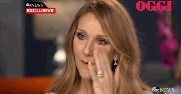 GRAVE LUTTO PER CELIN DION. LA CANTANTE DISTRUTTA DAL DOLORE - 15/01/2016