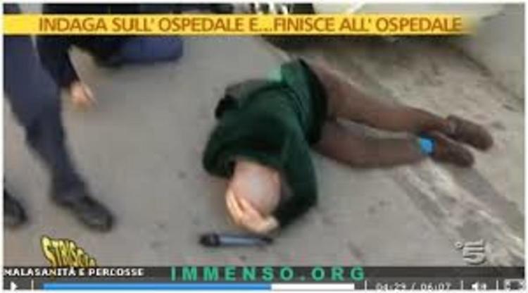 LUCA ABETE, OPERATO D'URGENZA DOPO L'AGGRESIONE A STRISCIA LA NOTIZIA - 17/12/2015