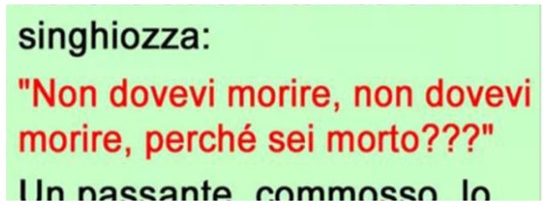 UN UOMO VEDE UN TIZIO PIANGERE... - 27/11/2016