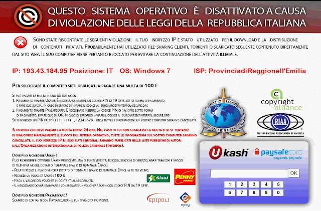 ATTENZIONE: IL VIRUS CHE BLOCCA I PC. ECCO COME RIMUOVERLO - 25/01/2013