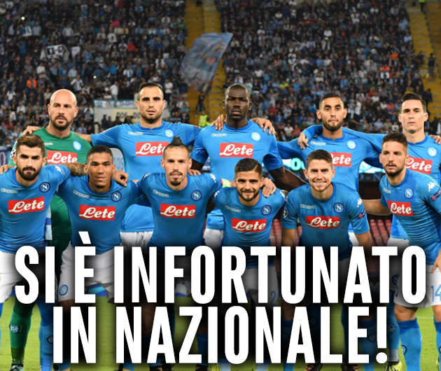 IL CALCIATORE AZZURRO SI E' INFORTUNATO IN NAZIONALE: ALTRA TEGOLA PER IL NAPOLI DI SARRI - 07/11/2017