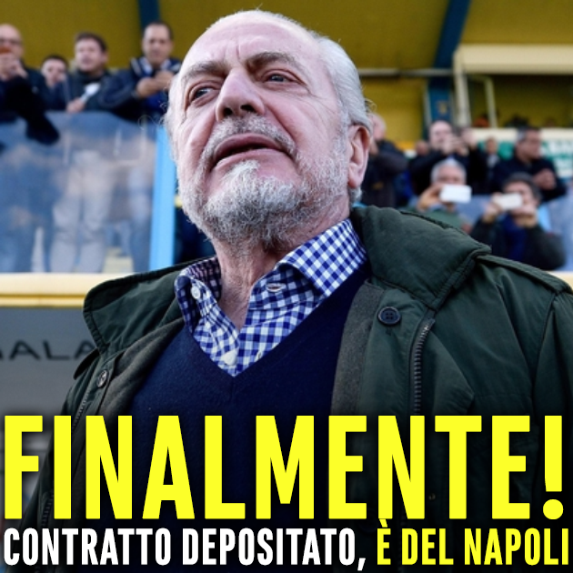 CONTRATTO DEPOSITATO: E' FINALMENTE DEL NAPOLI - ECCO LA DATA PER L'UFFICIALITA' - 11/01/2018