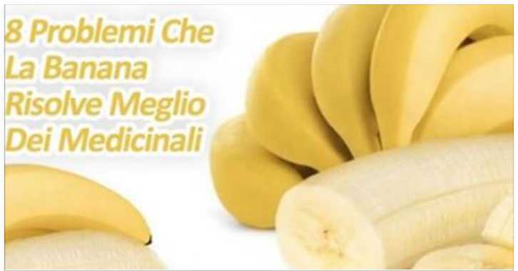 8 PROBLEMI CHE LA BANANA RISOLVE MEGLIO DEI MEDICINALI - 23/01/2018