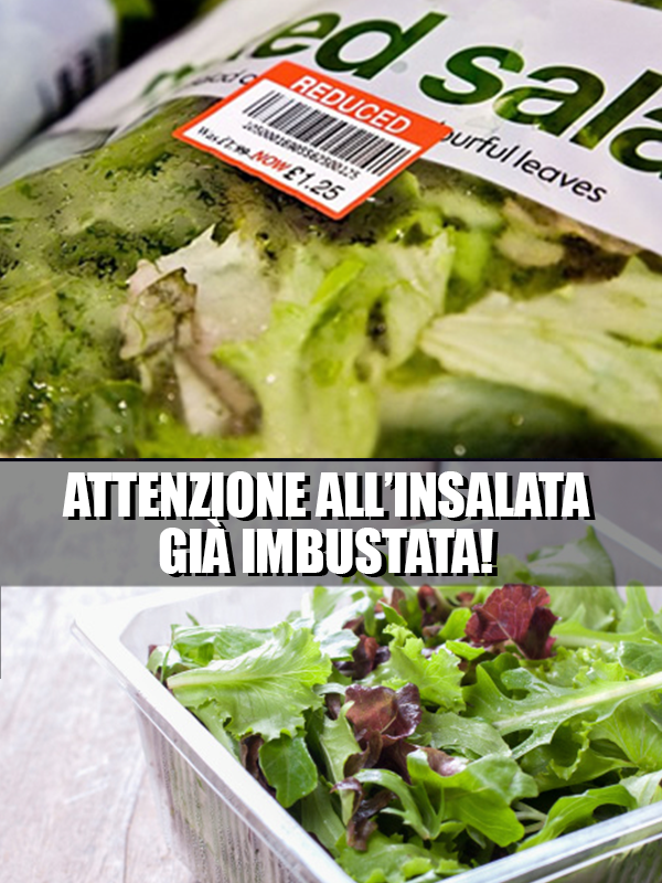 ATTENZIONE ALL'INSALATA GIA' IMBUSTATA: ECCO COSA PROVOCA AL NOSTRO CORPO - 31/01/2018
