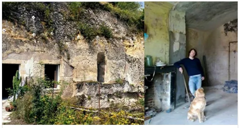 23ENNE DISOCCUPATO ACQUISTA UNA CAVERNA PER 1 EURO: E LA TRASFORMA IN UN LUOGO DA FAVOLA - 13/03/2016