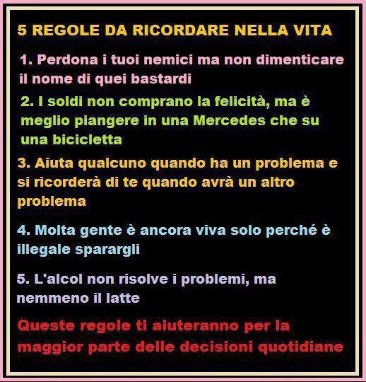 SEGUI 'STE REGOLE !! - 28/11/2012