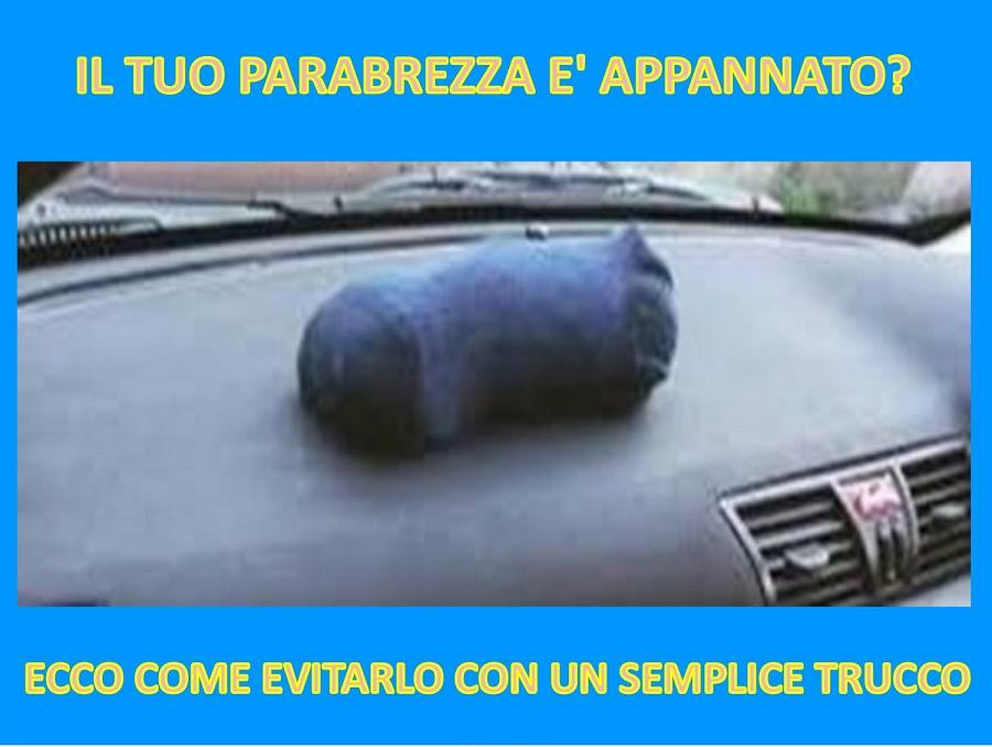 IL TUO PARABREZZA E' APPANNATO? ECCO COME EVITARLO CON UN SEMPLICE TRUCCO - 21/11/2017