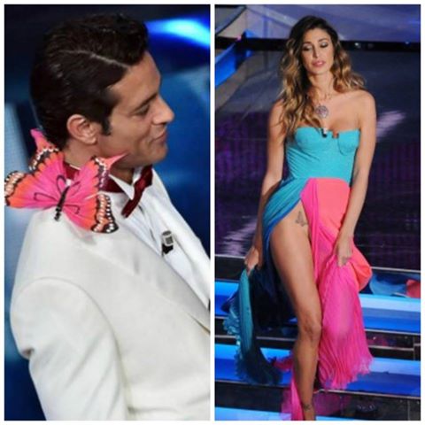 GARKO INDOSSA UNA FARFALLA CUL COLLO E LA REAZIONE DI BELEN E' IMMEDIATA: RISPONDE COSI' DURANTE IL FESTIVAL - 14/02/2016
