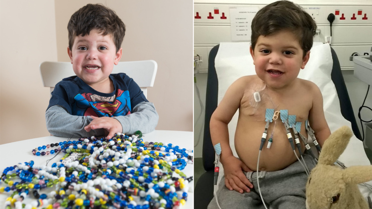 HA TRE ANNI ED E' MALATO DI CANCRO: PER OGNI TERAPIA COLLEZIONA PERLINE. ECCO QUANTE NE HA - 17/02/2016