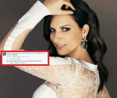 LAURA PAUSINI, COMMENTO HOT DEL FAN SU FB. ''QUANTO SEI P...''. E LEI RISPONDE COSI' - 21/02/2016