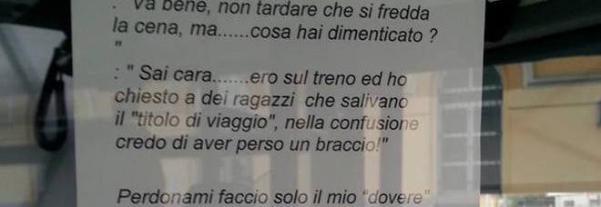 CAPOTRENO AGGREDITO, IL CARTELLO CHOC SU FB: ''SCUSA IL RITARDO, HO PERSO UN BRACCIO...'' - 16/06/2015