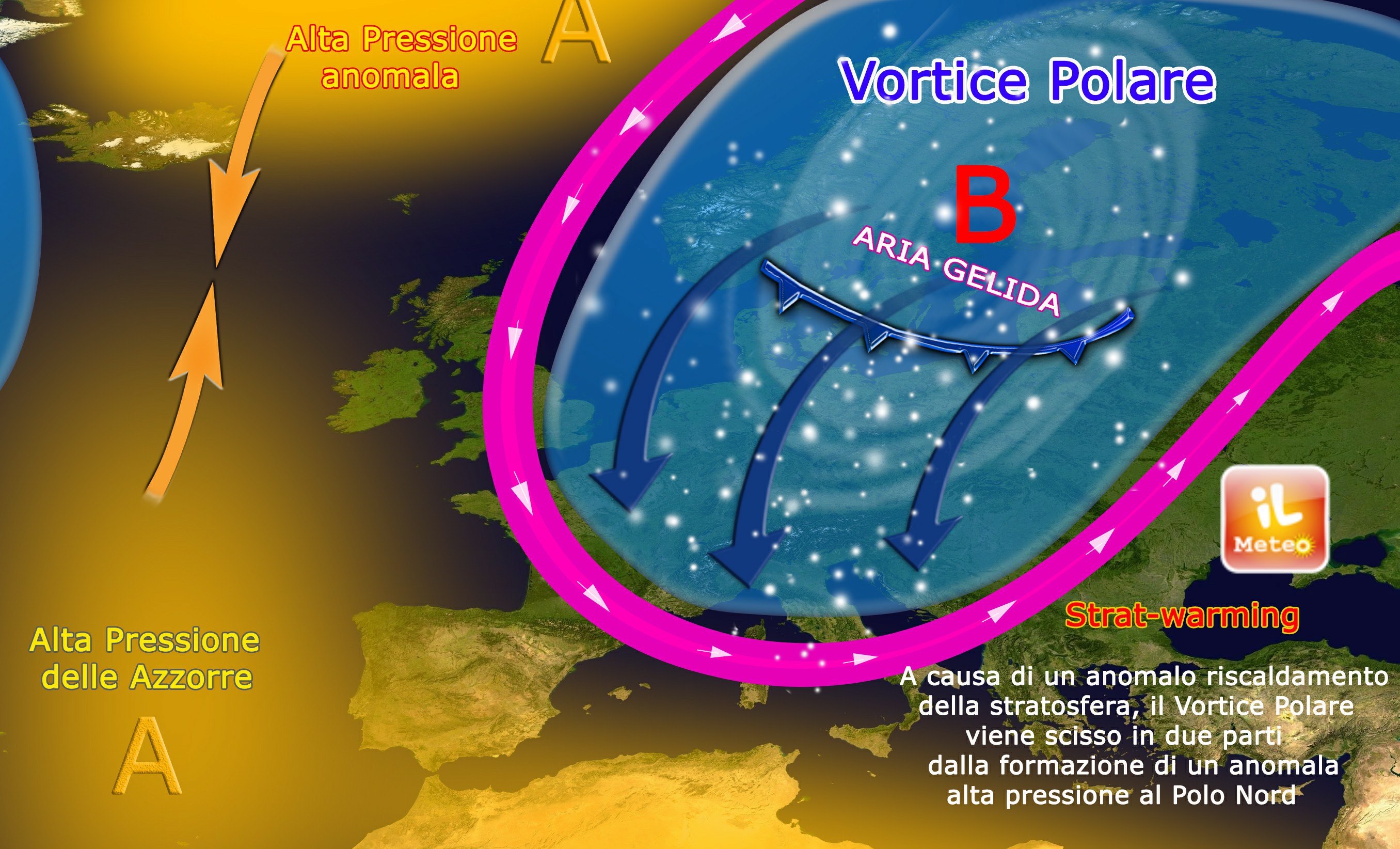 METEO: ARRIVA LO STRAT-WARMING CHE SCATENERA' L'INVERNO DI NEVE IN ITALIA CON UN VORTICE POLARE - 06/12/2015