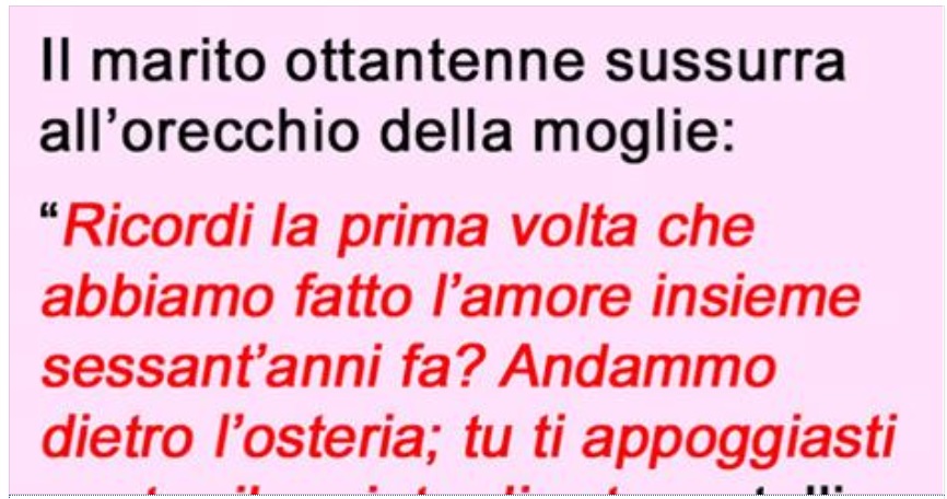 IL SEGRETO DELLA COPPIA ANZIANA - LEGGILA E NON TE NE PENTIRAI - 03/03/2016