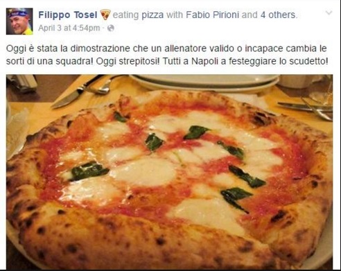 IL FIGLIO DI TOSEL FESTEGGIA: ''TUTTI A NAPOLI A FESTEGGIARE LO SCUDETTO'' - ARRIVANO MINACCE DA TUTTA ITALIA - 07/04/2016