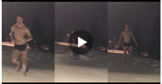 IBRAHIMOVIC E I SUOI ESERCIZI PER GLI ADDOMINALI SULLA NEVE: IL VIDEO FA IL GIRO DEL WEB - 08/01/2017