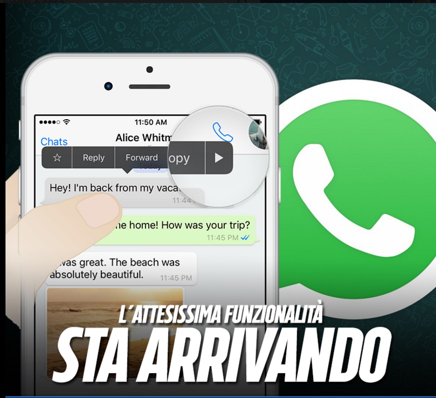 WHATSAPP - ACCADRA' ENTRO POCHISSIMO TEMPO: PREPARATEVI, STA PER ARRIVARE LA FUNZIONALITA' RIVOLUZIONARIA - 18/04/2017