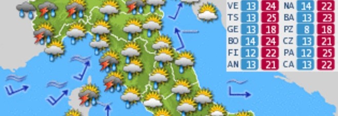 METEO, MALTEMPO IN ARRIVO PER IL 25 APRILE. GIOVEDÌ SOLE E CALDO - PREVISIONI - 23/04/2014