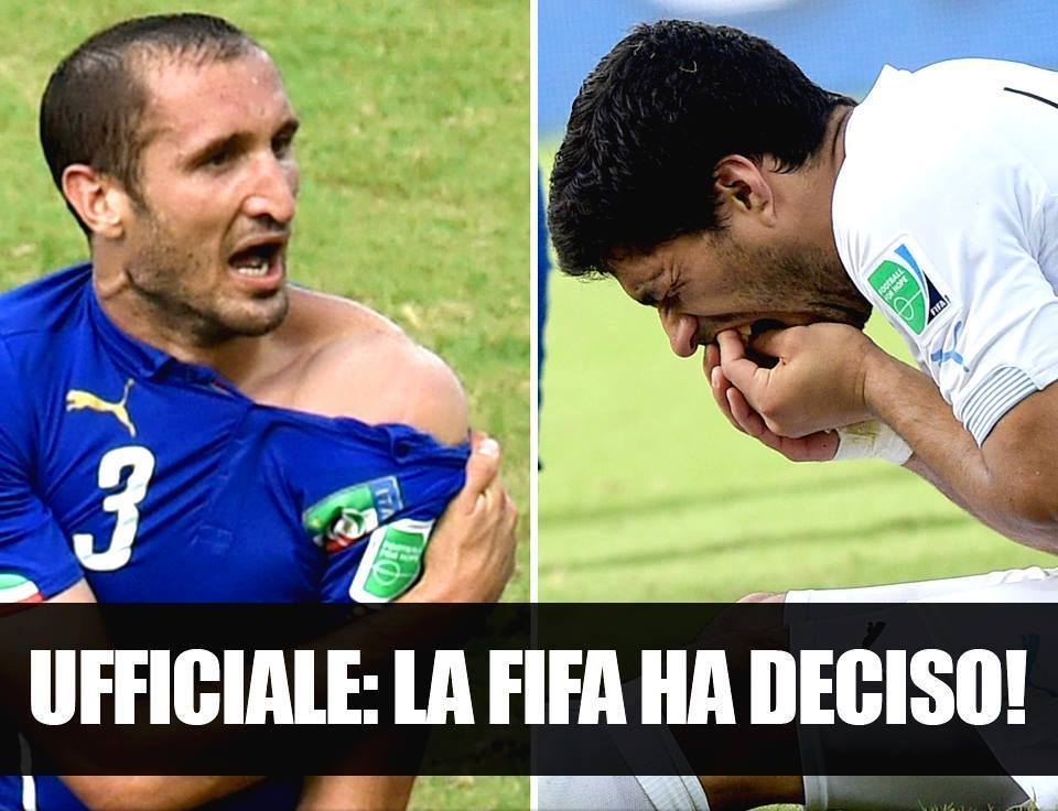 UFFICIALE, LA FIFA HA DECISO: ECCO LA SQUALIFICA INFLITTA A SUAREZ - 26/06/2014