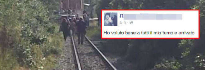 19ENNE ANNUNCIA IL SUICIDIO SU FACEBOOK E POI SI LANCIA SOTTO IL TRENO IN CORSA -FOTO - 20/05/2015