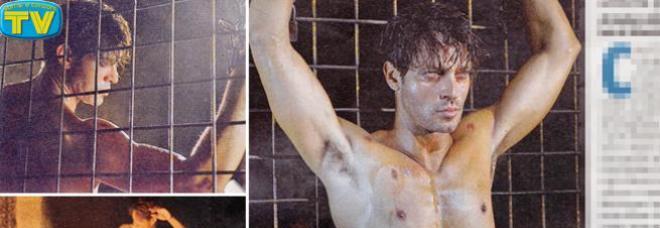 GABRIEL GARKO NUDO E INCATENATO SUL SET NELLA NUOVA STAGIONE DE 'L'ONORE E IL RISPETTO' - 07/10/2015