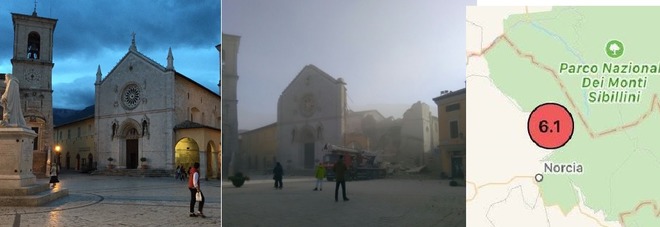 TERREMOTO, SCOSSA DEVASTANTE ALLE 7.40 NEL CENTRO ITALIA. MAGNITUDO 6.5. ''CROLLATE CASE E BASILICHE IN UMBRIA E MARCHE''. METRO FERMA A ROMA - 30/10/2016