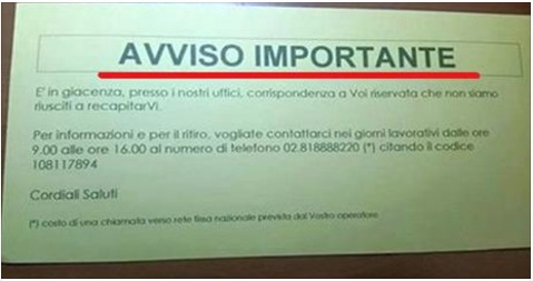 QUESTO AVVISO STA ARRIVANDO A TUTTI GLI ITALIANI: ATTENZIONE NON DOVETE ASSOLUTAMENTE.... - 03/05/2017