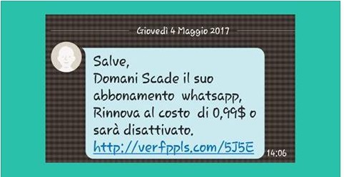 ''WHATSAPP SCADE DOMANI SE NON PAGHI'': COSA FARE SE HAI RICEVUTO QUESTO MESSAGGIO - 08/05/2017