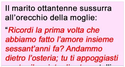 IL SEGRETO DELLA COPPIA ANZIANA... - 12/05/2017