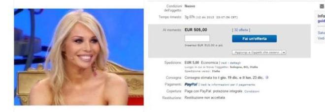 GIULIA MONTANARINI BENEFICA: SI È MESSA ALL'ASTA SU EBAY - 10/12/2013