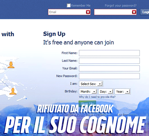 VOLEVA ISCRIVERSI A FB, MA IL SOCIAL LO RIFIUTA. IL MOTIVO? IL SUO COGNOME - ECCO COME SI CHIAMA GIOVANNI - 15/03/2016