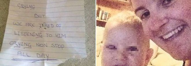 ''IL TUO BIMBO PIANGE TROPPO, SIAMO STANCHI'': IL BIGLIETTO DEL VICINO FA INFURIARE LA MAMMA - 15/12/2014