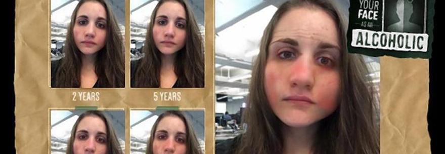 GLI EFFETTI DELL'ALCOL SUL VOLTO: L'APP  MOSTRA I DANNI DOPO 5, 10 E 20 ANNI - 18/12/2014