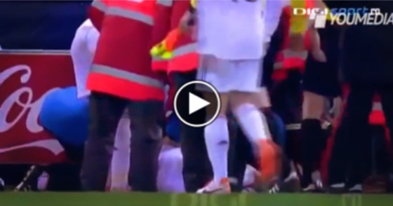 TERRIBILI IMMAGINI QUELLE VISTE A MADRID, CRISTIANO RONALDO AGGREDITO DAI TIFOSI - VIDEO - 11/02/2014