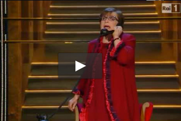 FRANCA VALERI COMMUOVE IL PUBBLICO DEL FESTIVAL DI SANREMO - VIDEO - 19/02/2014