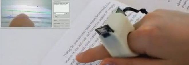 IN ARRIVO FINGERREADER, L'ANELLO CON SCANNER CHE PERMETTERÀ DI LEGGERE AI NON VEDENTI - VIDEO - 23/09/2014