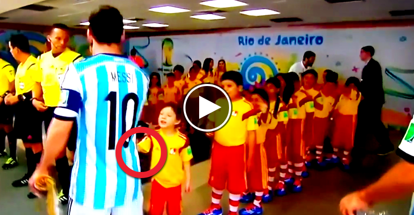 MESSI ''SPEZZA'' IL CUORE AD UN BAMBINO PRIMA DELLA PARTITA - VIDEO - 16/06/2014
