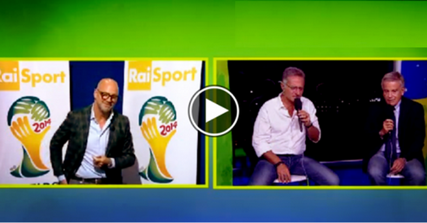 E' SUCCESSO  IN DIRETTA A 'NOTTI MONDIALI'. LA GAFFE IMBARAZZANTE DI MAZZOCCHI CON BONOLIS  E CALA IL GELO IN STUDIO - 19/06/2014