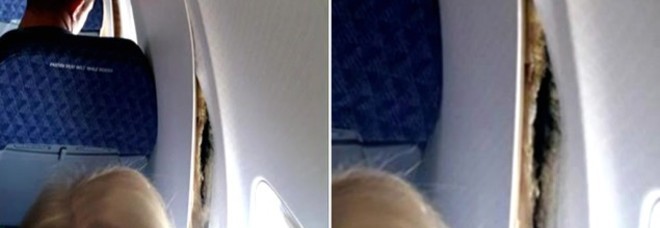 SI CREPANO LE PARETI INTERNE DELL'AEREO: PANICO SUL VOLO - VIDEO - 16/10/2014