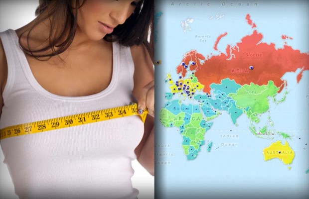 IN QUALI PAESI LE DONNE HANNO I SENI PIU' GRANDI? - ECCO LA MAPPA - 10/02/2015