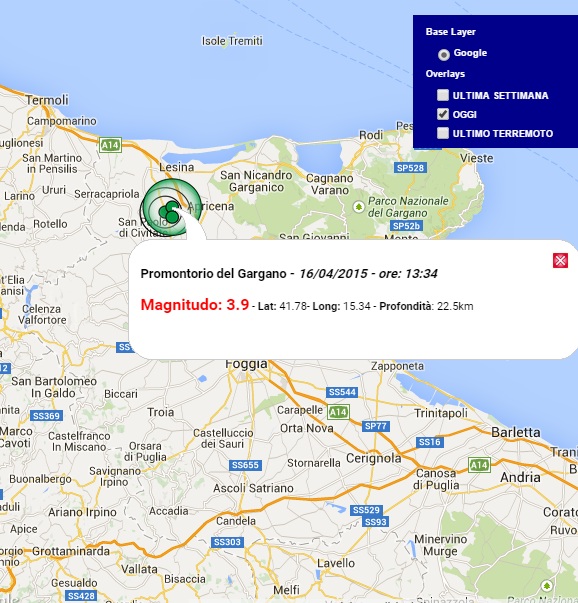 FLASH: TREMA IL SUD ITALIA  - INTENSO TERREMOTO AVVERTITO POCHISSIMI MINUTI FA - 16/04/2015