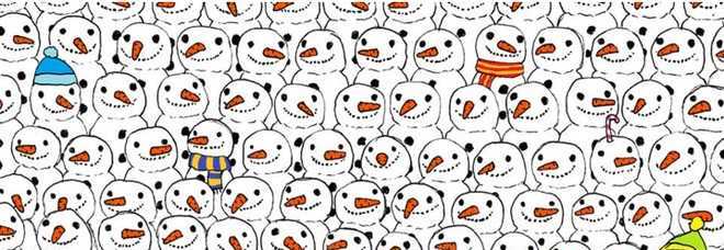 TRA I PUPAZZI DI NEVE SI E' NASCOSTO UN PANDA. RIESCI A VEDERLO? LA SFIDA CHE SPOPOLA SUL WEB - 22/12/2015