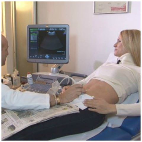 MICHELLE HUNZIKER MOSTRA L'ECOGRAFIA DURANTE ''SCRISCIA LA NOTIZIA'' SVELATA LA SUA GRAVIDANZA - 29/01/2016