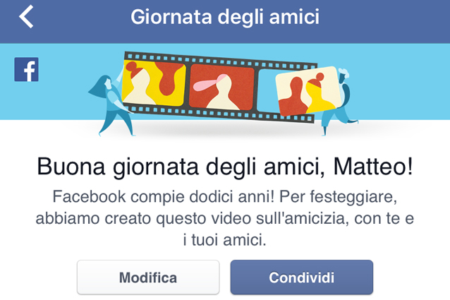 NON TI E' PIACIUTO IL VIDEO CREATO DA FACEBOOK? ECCO COME CREARNE UNO PERSONALIZZATO - 04/02/2016