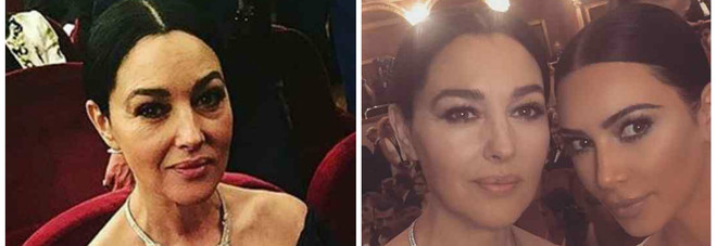 MONICA BELLUCCI, PRIMA E DOPO IL FOTORITOCCO. IL SELFIE (MALEFICO) CON LA GIOVANE KARDASHIAN - 24/05/2016